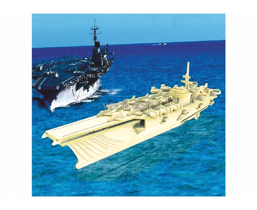 Aircraft carrier laser cut vector
