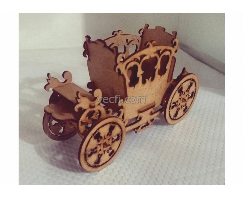Carriage (3) laser cut vector