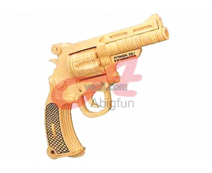 Gun Revolver laser cut vector