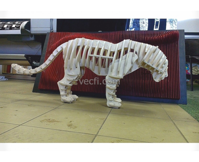 Tiger laser cut vector