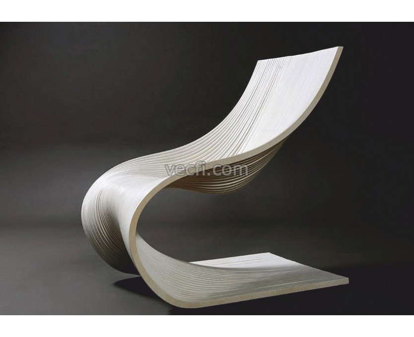 Chair-chair Wave laser cut vector