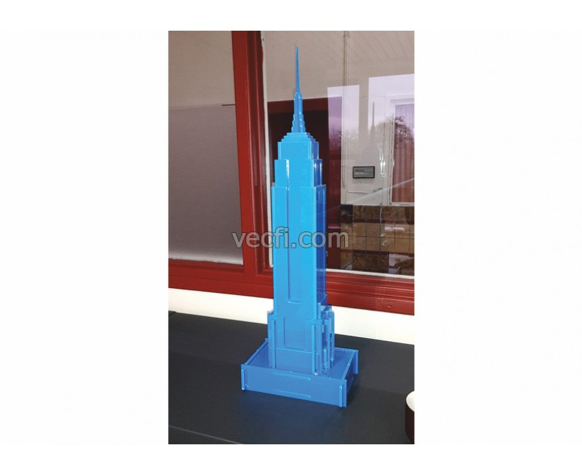 The tower of the Empire state building laser cut vector