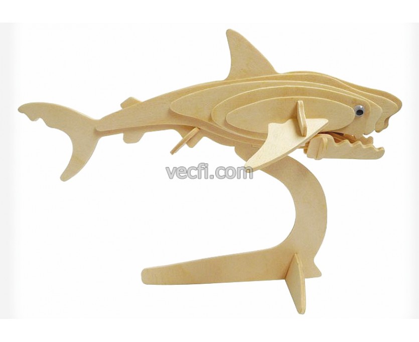 Shark laser cut vector