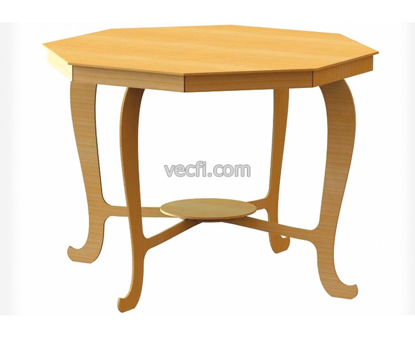 Dining table laser cut vector