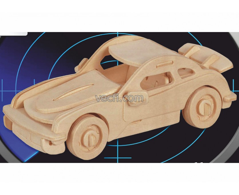 Sports Car (2) laser cut vector
