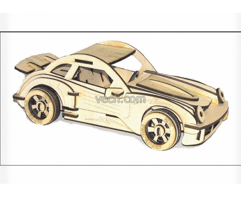 Racing car laser cut vector
