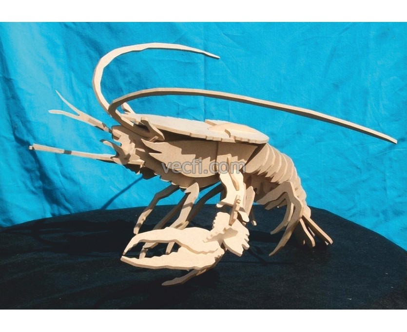 Crayfish laser cut vector