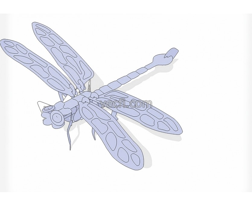 Dragonfly laser cut vector