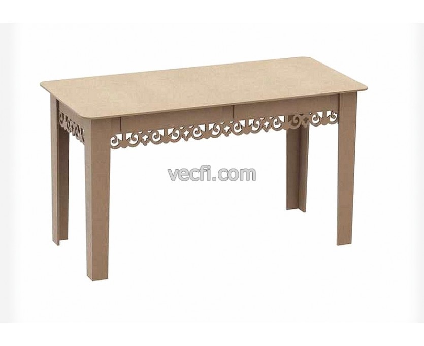 Table with drawers laser cut vector