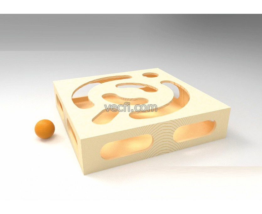 Game box for cats laser cut vector