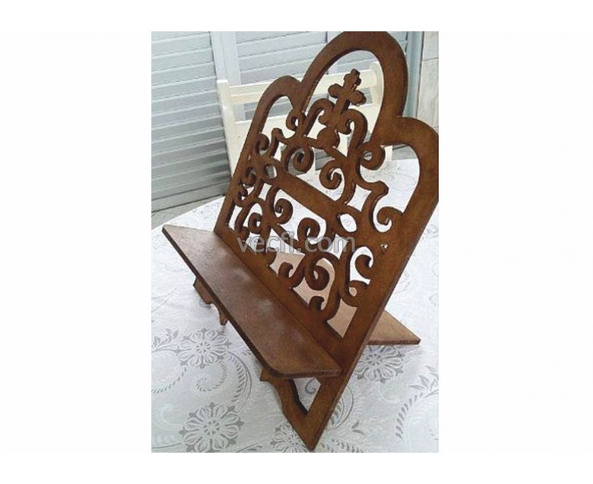 Religious book stand laser cut vector