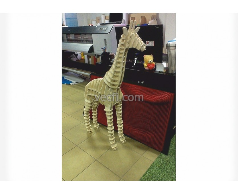 Giraffe laser cut vector