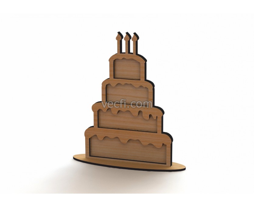 For wishes Cake laser cut vector
