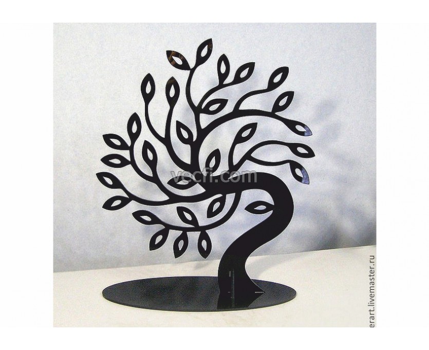 Tree for decoration laser cut vector