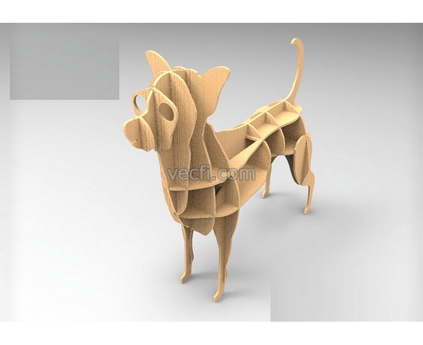 Chihuahua organizer laser cut vector