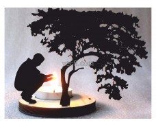 Candlestick Man by the tree