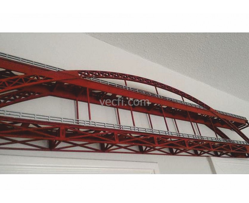 Arched bridge laser cut vector