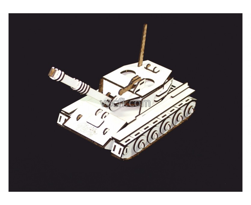 Tank laser cut vector