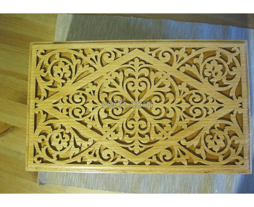 Carved Box laser cut vector