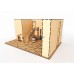 Dollhouse room with furniture laser cut vector