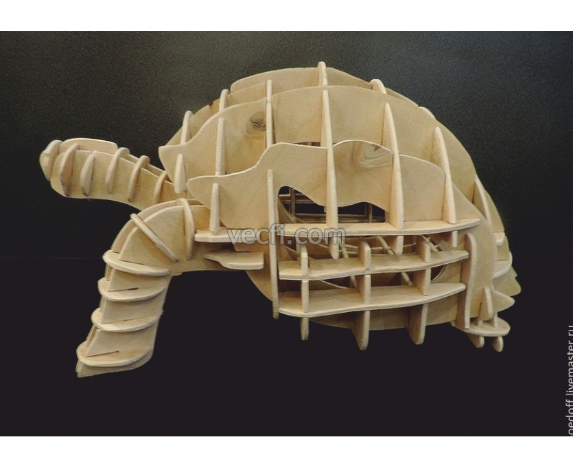 Turtle laser cut vector