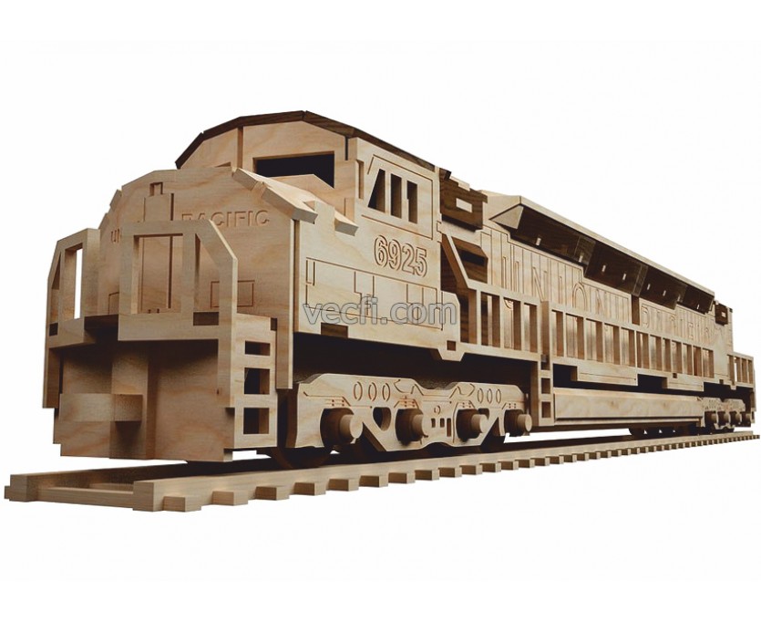 Locomotive EMD 6925 laser cut vector
