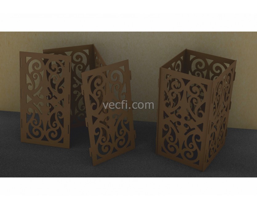 Decorative cube laser cut vector