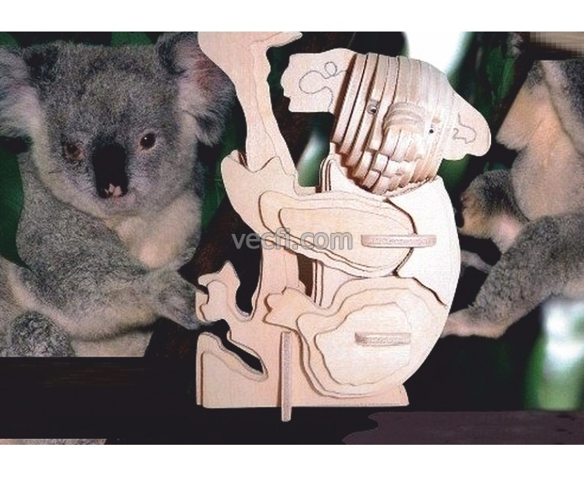 Koala laser cut vector