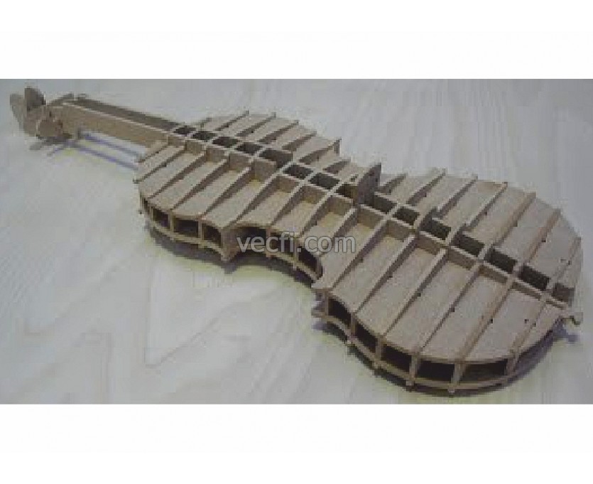 Musical instrument Viola laser cut vector