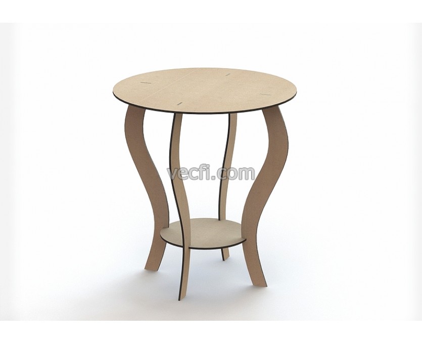 Round table laser cut vector