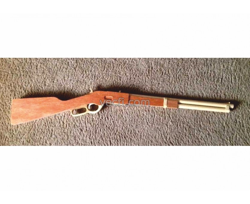 Shotgun Winchester 22 laser cut vector