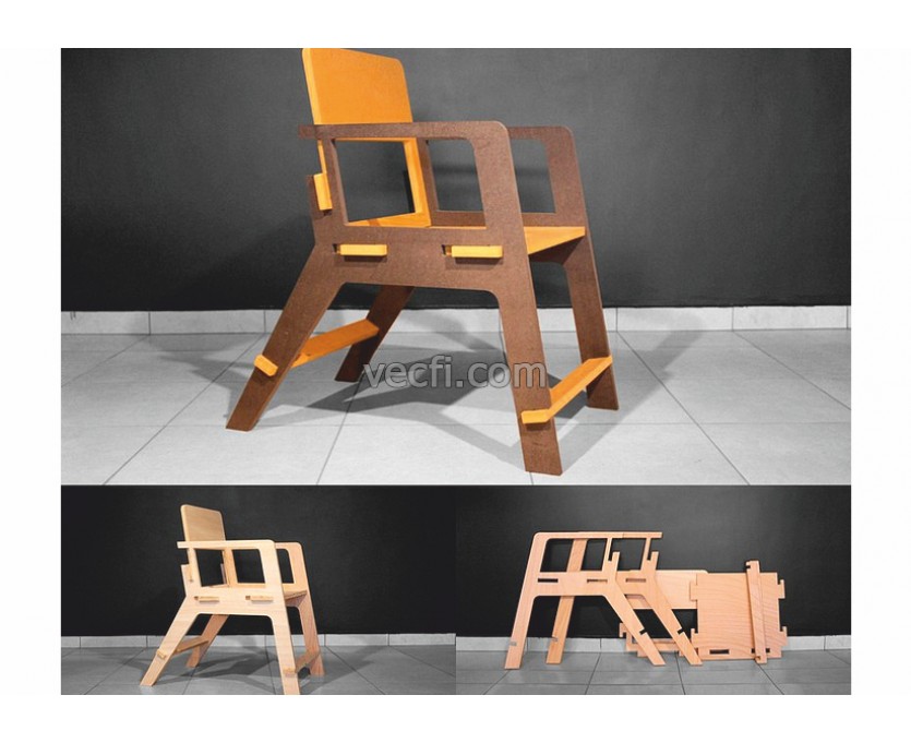 Chair (15) laser cut vector