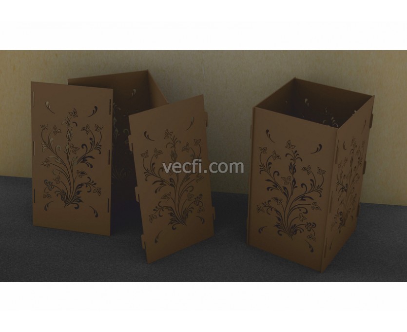 Decorative cube (3) laser cut vector