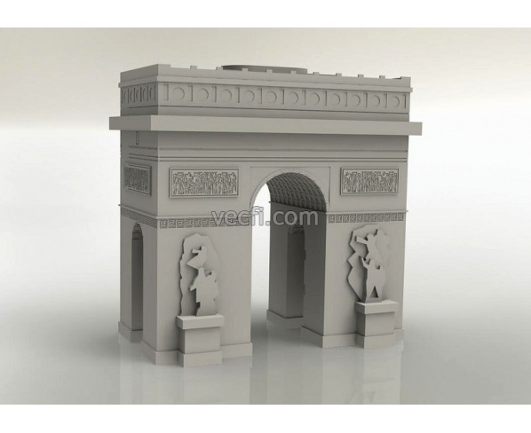 Arch of Triumph Vector Model for Laser Cut Creations