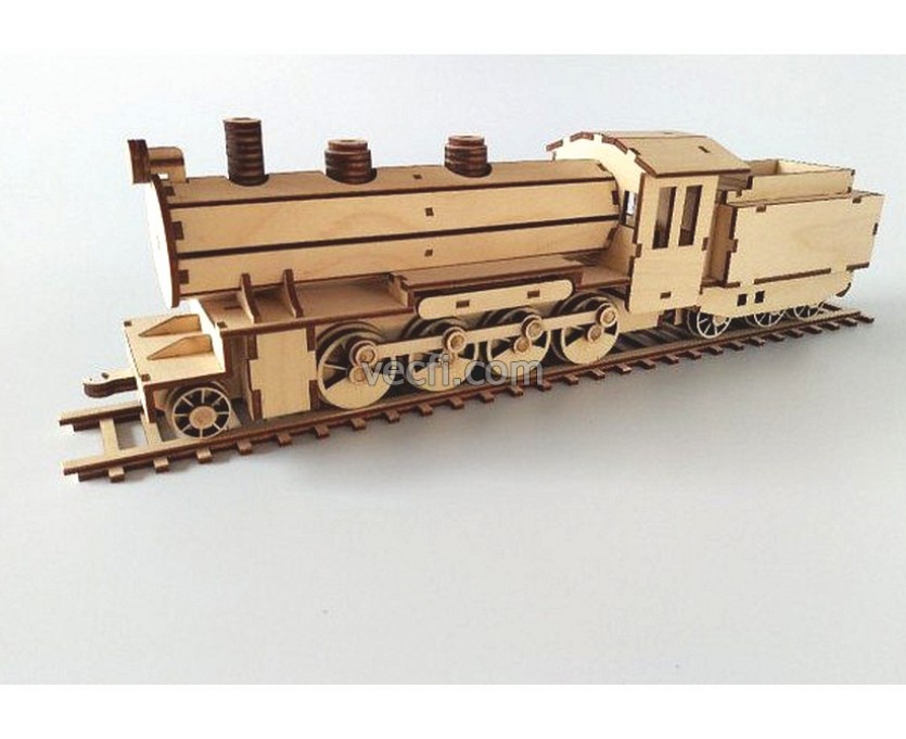 Locomotive laser cut vector