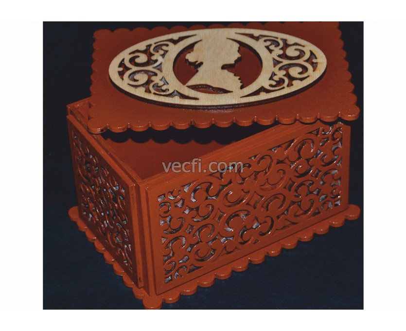 Decorative box (5) laser cut vector