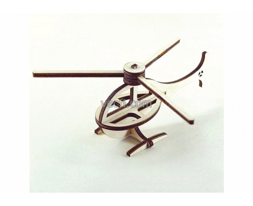 Helicopter laser cut vector