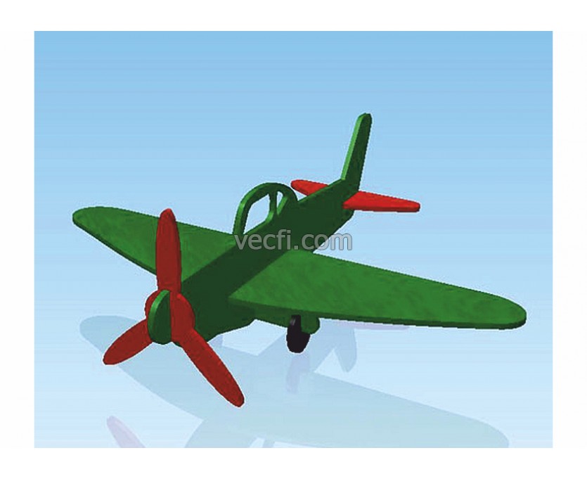 Aircraft (7) laser cut vector