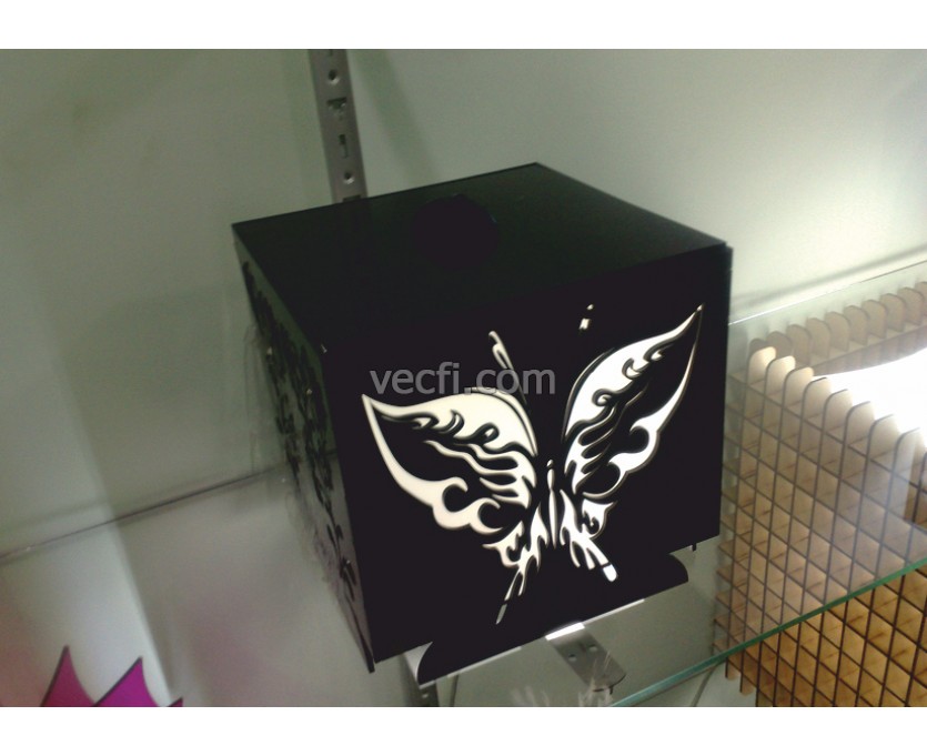 Lamp Butterfly laser cut vector