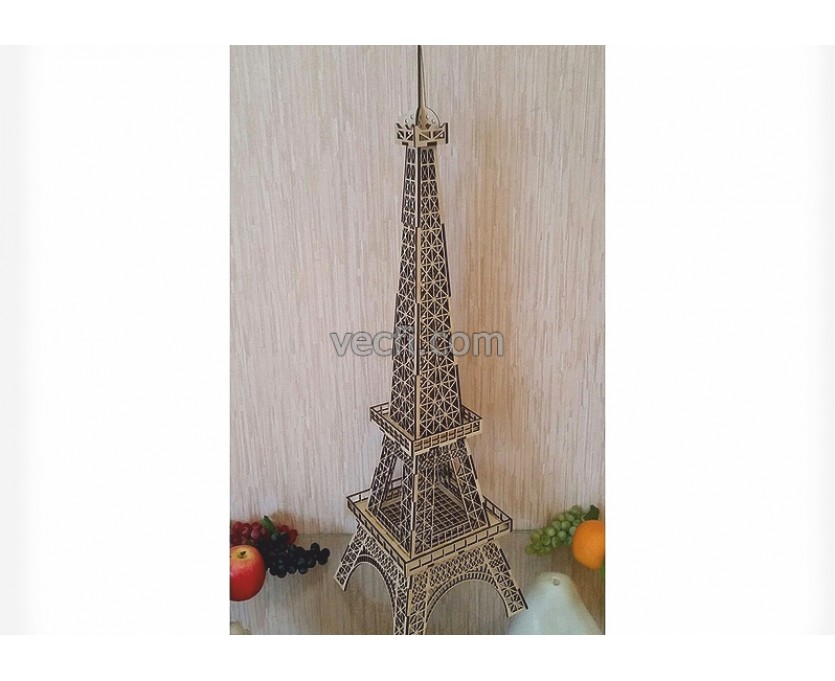 Eiffel Tower laser cut vector