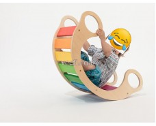 Children rocking chair rainbow