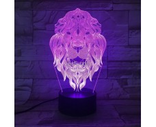 Acrylic 3d Lion Animal Night Light