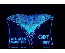 All Men Must Die Game Of Thrones Acrylic 3d Lamp