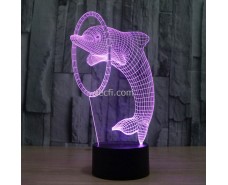 Dolphin 3d Illusion Lamp Led Night Light 