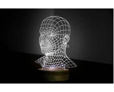 Head 3d illusion acrylic lamp