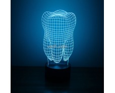 Tooth 3d Led Night Light