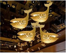 Whale chandelier
