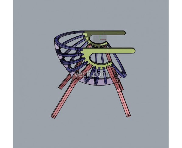 Arc Flex Chair Vector Model for Laser Cutting