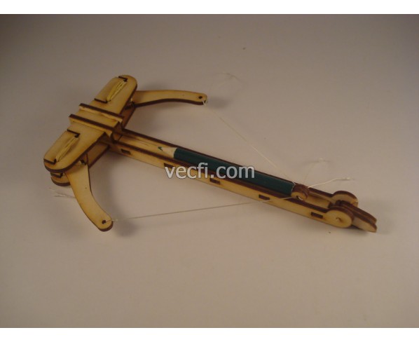 Wooden Crossbow Vector Model for Laser Cutting