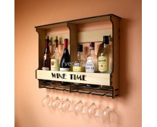 Wall Mounted Wine Rack Mini Bar